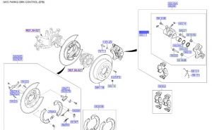 طقم كليبر فرامل خلفي يسار