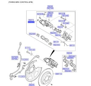طقم كليبر فرامل خلفي يسار