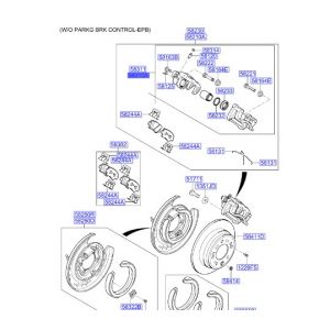 طقم كليبر فرامل خلفي يسار
