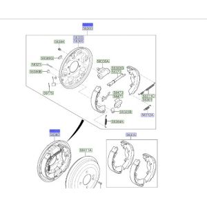فرامل الإطار الخلفي يسار