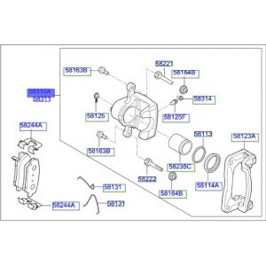 طقم كليبر فرامل خلفي يسار