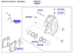 طقم كليبر فرامل خلفي يسار