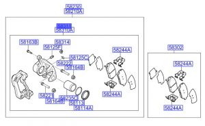 كليبر فرامل خلفي يمين