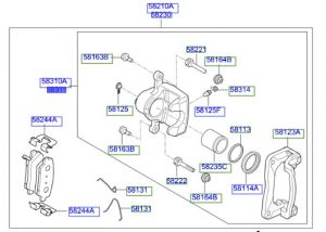 كليبر فرامل خلفي يمين