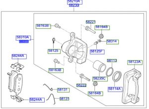 كليبر فرامل خلفي يمين
