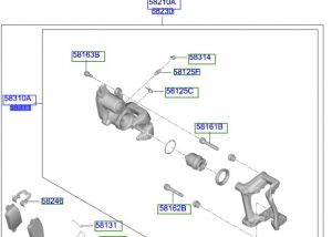 كليبر فرامل خلفي يمين