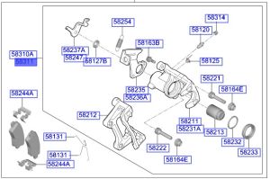كليبر فرامل خلفي يمين