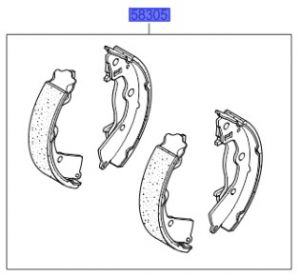 طقم قماشات فرامل خلفية