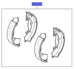 طقم قماشات فرامل خلفية