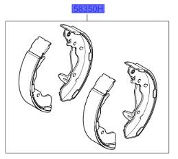 طقم قماشات فرامل خلفية