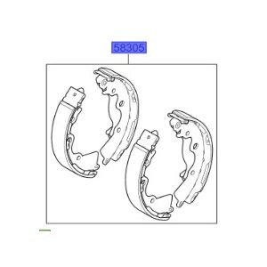 طقم قماشات فرامل خلفية