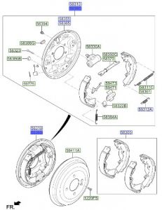 فرامل الإطار الخلفي يمين