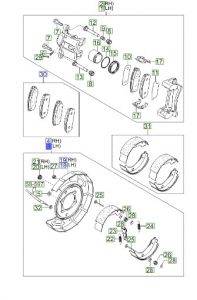 هوب فرامل خلفي يسار