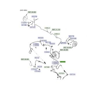 خرطوم فرامل موصل للخرطوم الأمامي يسار
