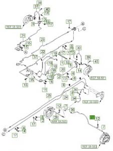 خرطوم زيت فرامل خلفي يسار