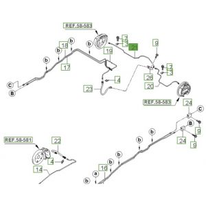 خرطوم زيت فرامل خلفي يمين