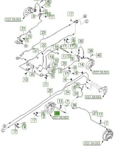 خرطوم زيت فرامل خلفي يمين