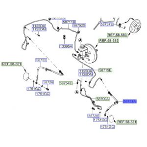 خرطوم زيت فرامل أمامي يسار