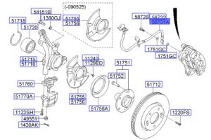 خرطوم زيت فرامل أمامي يسار