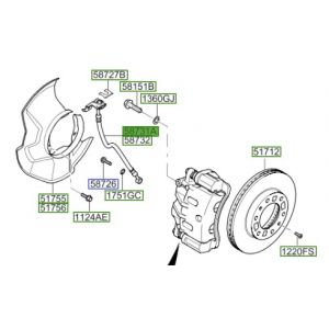 خرطوم زيت فرامل أمامي يسار