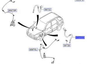خرطوم زيت فرامل أمامي يسار