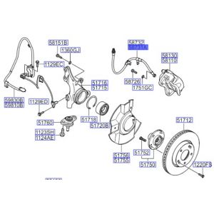 خرطوم زيت فرامل أمامي يسار