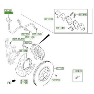 خرطوم زيت فرامل أمامي يسار