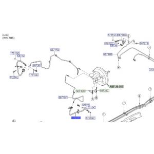 خرطوم زيت فرامل أمامي يسار