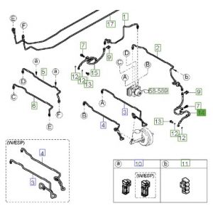خرطوم زيت فرامل أمامي يسار
