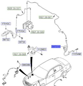 خرطوم زيت فرامل أمامي يسار