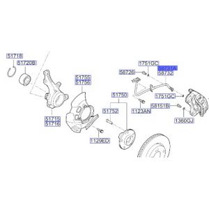 خرطوم زيت فرامل أمامي يسار