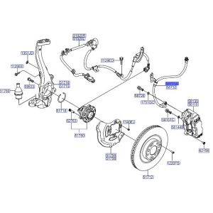 خرطوم زيت فرامل أمامي يسار