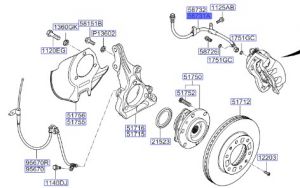 خرطوم زيت فرامل أمامي يسار