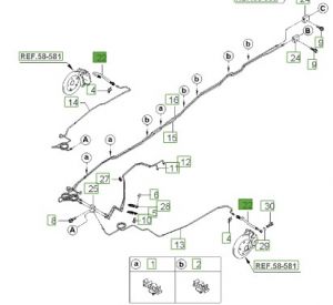 خرطوم زيت فرامل أمامي