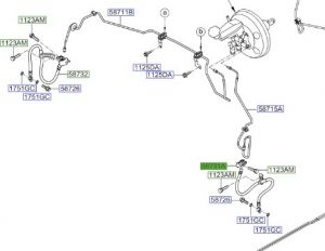خرطوم زيت فرامل أمامي يسار