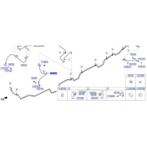 خرطوم زيت فرامل أمامي يسار