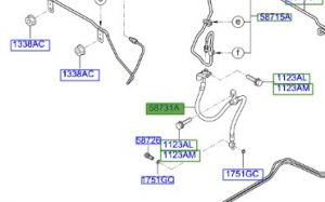 خرطوم زيت فرامل أمامي يسار