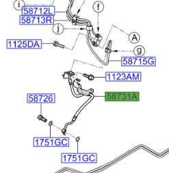خرطوم زيت فرامل أمامي يسار