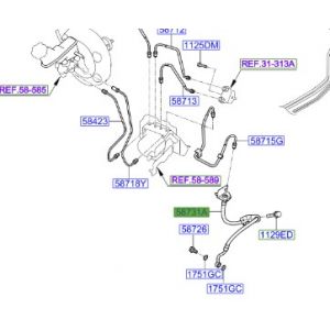 خرطوم زيت فرامل أمامي يسار
