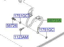 خرطوم زيت فرامل أمامي يسار