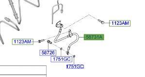 خرطوم زيت فرامل أمامي يسار