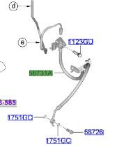 خرطوم زيت فرامل أمامي يسار