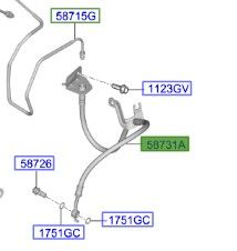 خرطوم زيت فرامل أمامي يسار