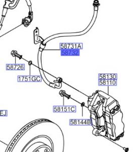 خرطوم زيت فرامل أمامي يمين