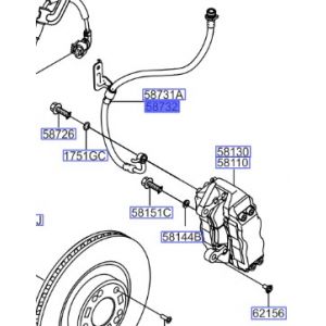 خرطوم زيت فرامل أمامي يمين