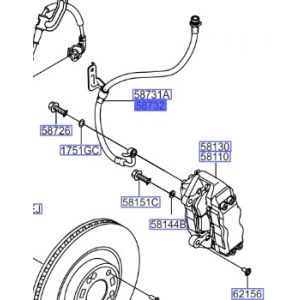 خرطوم زيت فرامل أمامي يمين