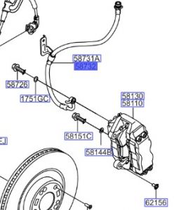 خرطوم زيت فرامل أمامي يمين