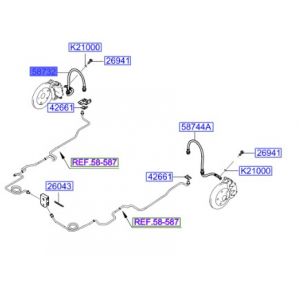 خرطوم زيت فرامل أمامي يمين