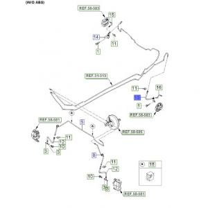 خرطوم زيت فرامل خلفي يسار