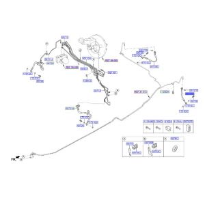 خرطوم زيت فرامل خلفي يسار